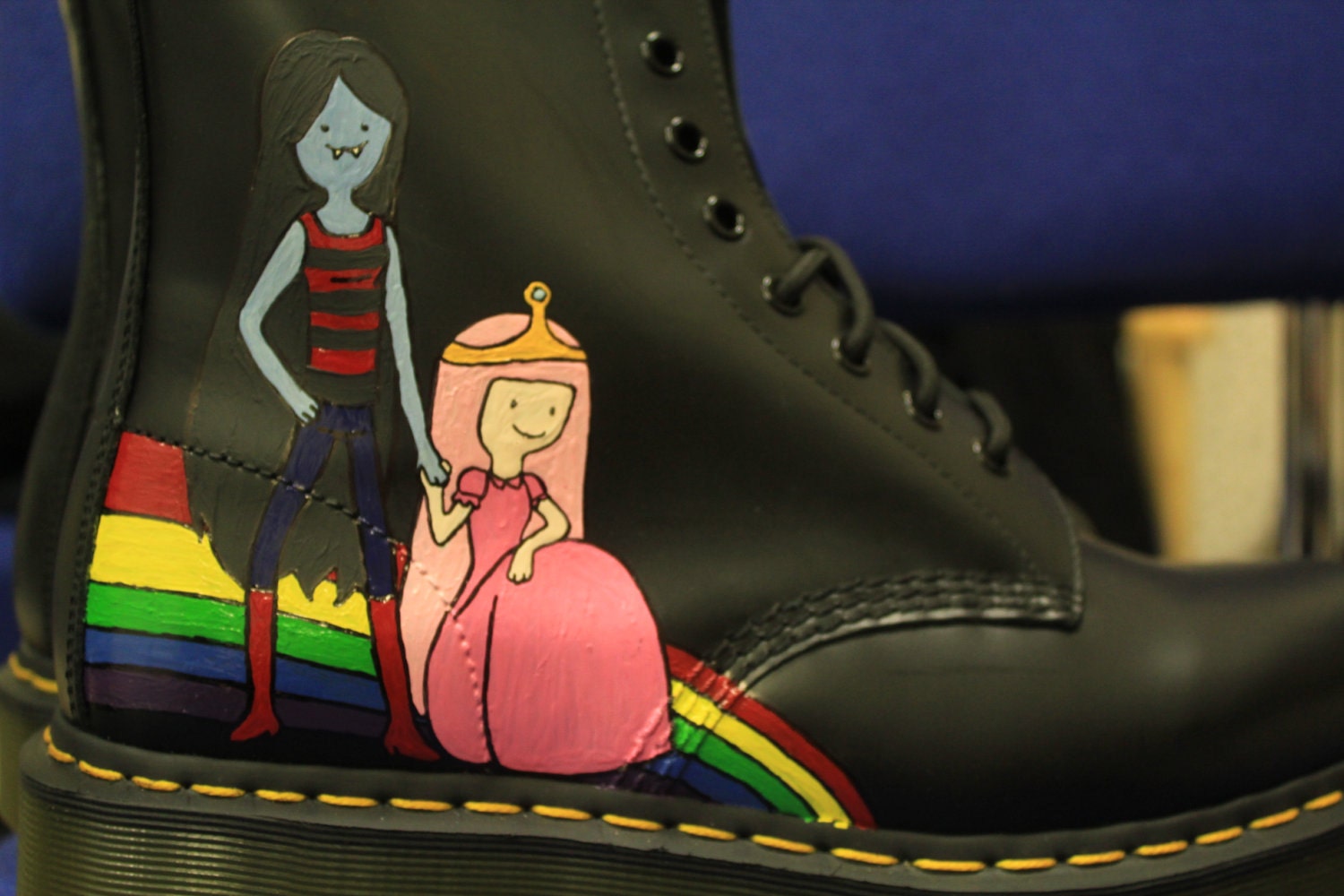 Hand-painted Adventure Time Doc Martens