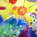 Colorful Abstract Painting Spring Sunshine Yellow on Canvas "Have Joy"