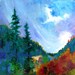 Landscape Painting Canvas Original Oregon Mountain Forest "Longing for the Mountain Air"
