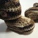 Infant crochet booties. Ankle boots. Neutral colors. Ready to ship. Baby booties ready to ship. Size 3 to 6 months.