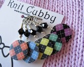 ARGYLE in Pastel Non Snag Stitch Markers
