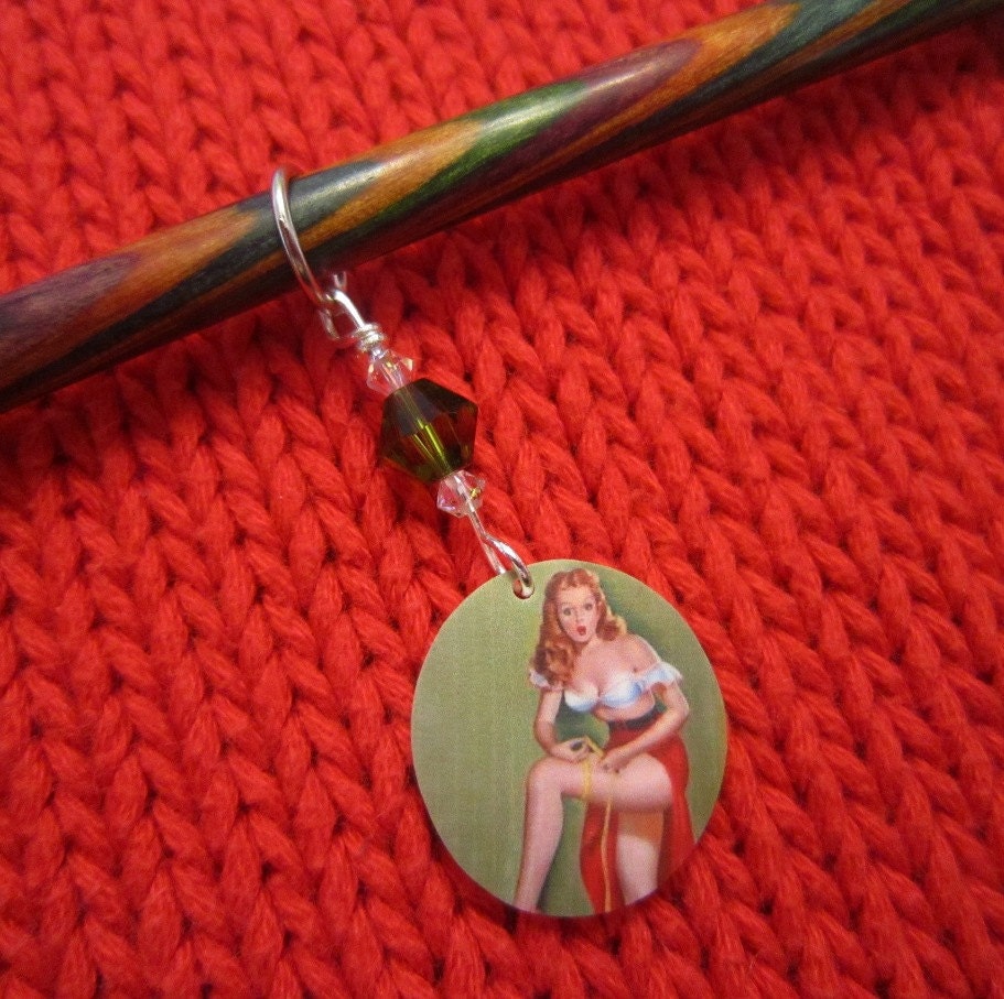 Who Says Sewing Isn't Sexy Pin Up Girl Knitting Stitch Markers