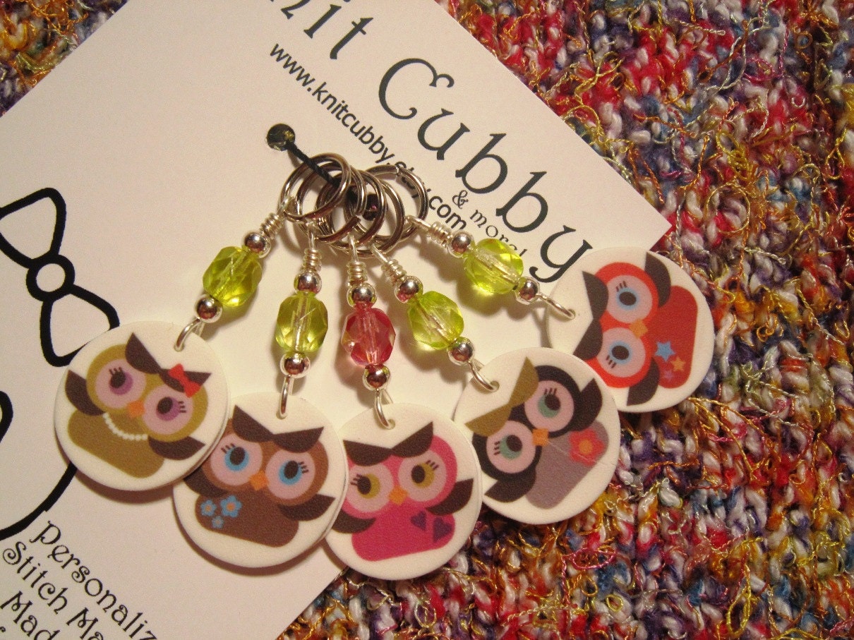 Prissy Owl Girls NON SNAG Stitch Markers