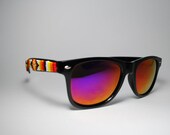 Beaded Sunglasses Purple Mirror Fire