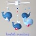 Baby Mobile - Custom Baby Mobile - Whale Mobile - Pottery Barn Jackon - You can pick your colors :)