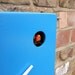Modern orange cuckoo clock with moving bird & pendulum RESERVED