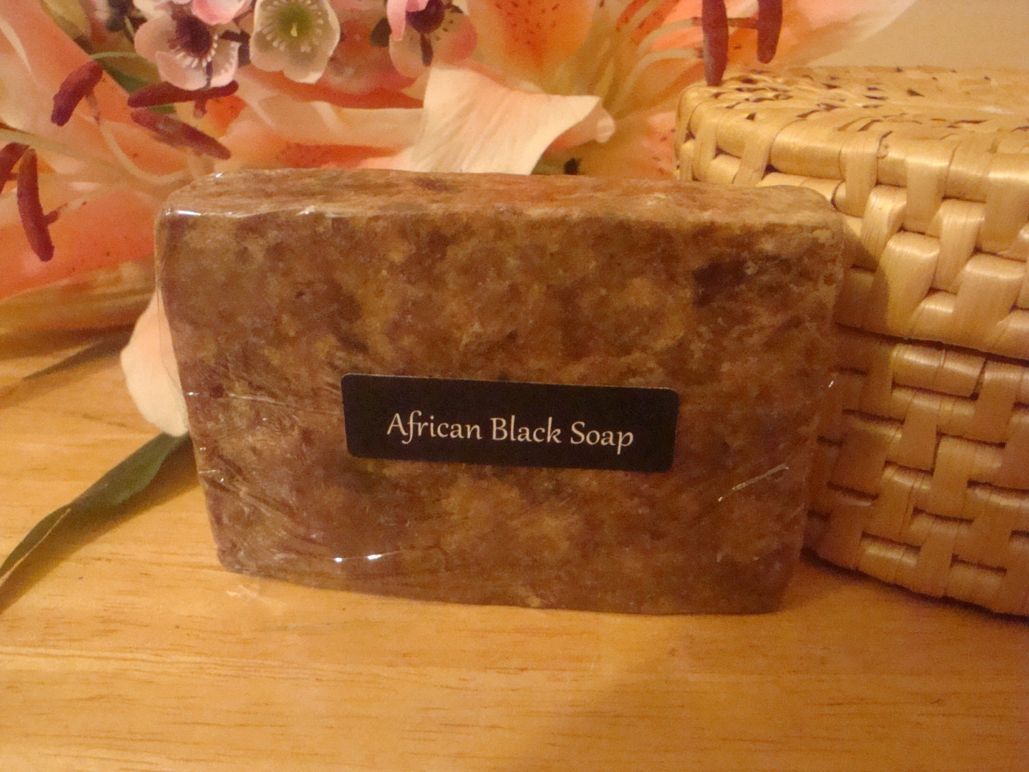 Organic Vegan Raw African Black Soap Bar 2.5 oz