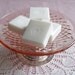 Pink Depression Glass Pedestal Cake Stand - Single Cup Cake - Pralines - Petit Fours - Jewelry - Soap - Biz Cards - 1930s Vintage - Germany