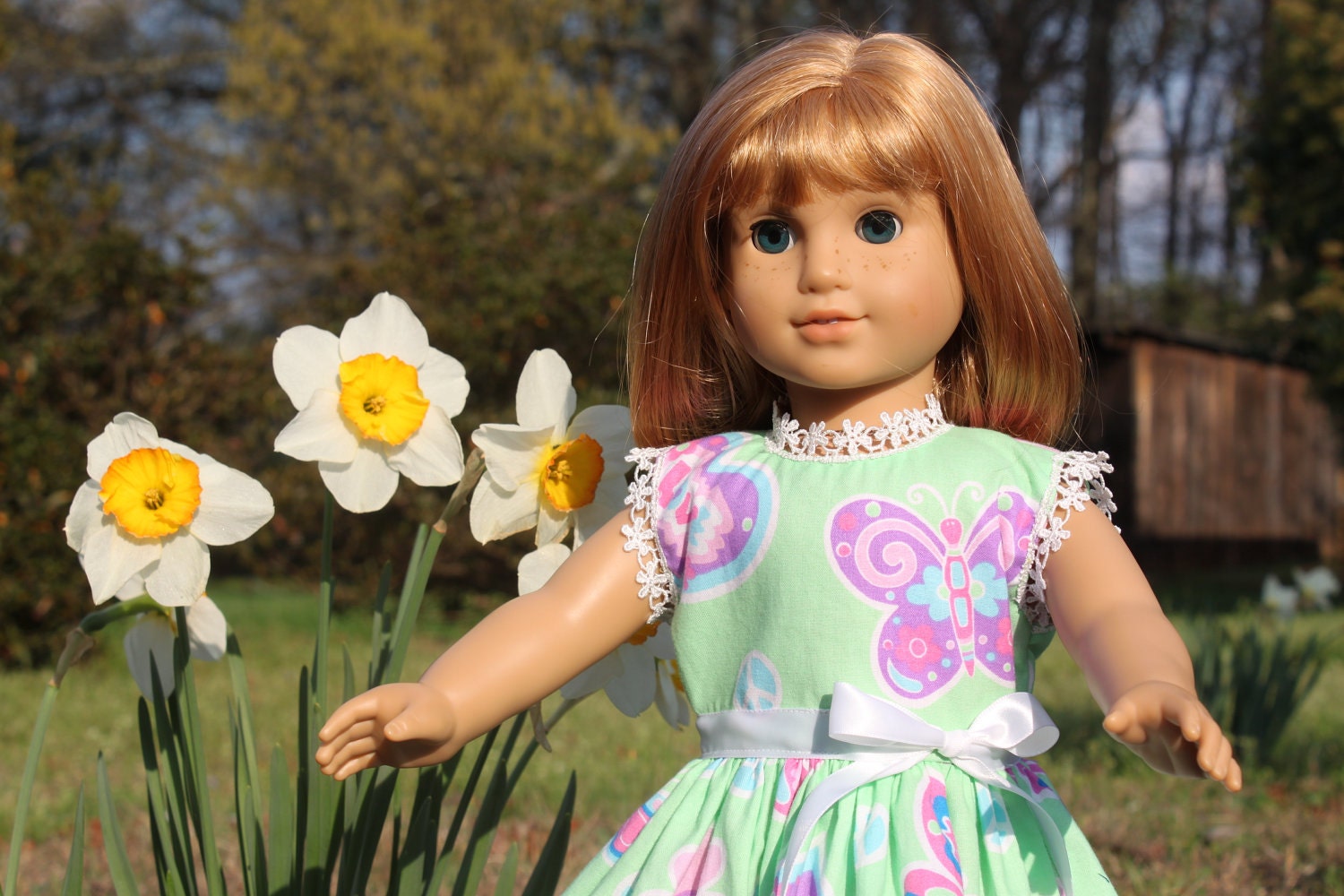 American Girl Butterfly Dress for the 18 Inch Doll
