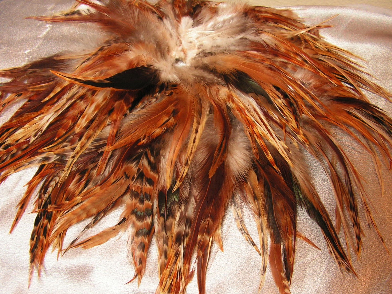 rooster feathers bulk lot wholesale ginger by FeatherAndEarth