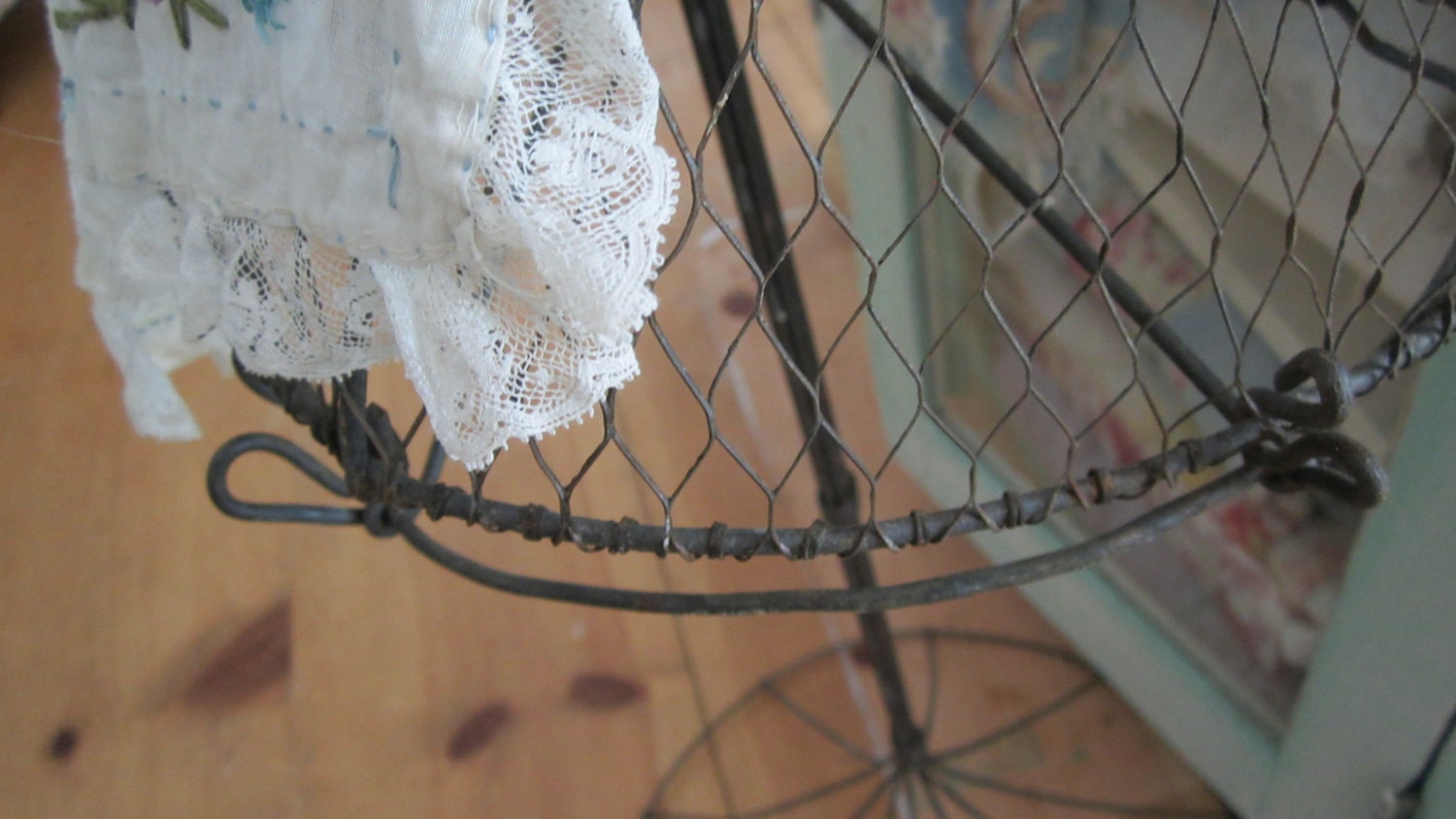 Vintage french wire dress form shabby chic cottage chic prairie