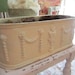 Vintage French cast iron jardenier rusty chippy painted ivory white shabby chic prairie