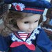 18 inch Doll Clothes American Girl Navy and Red Sailor Collar Dress
