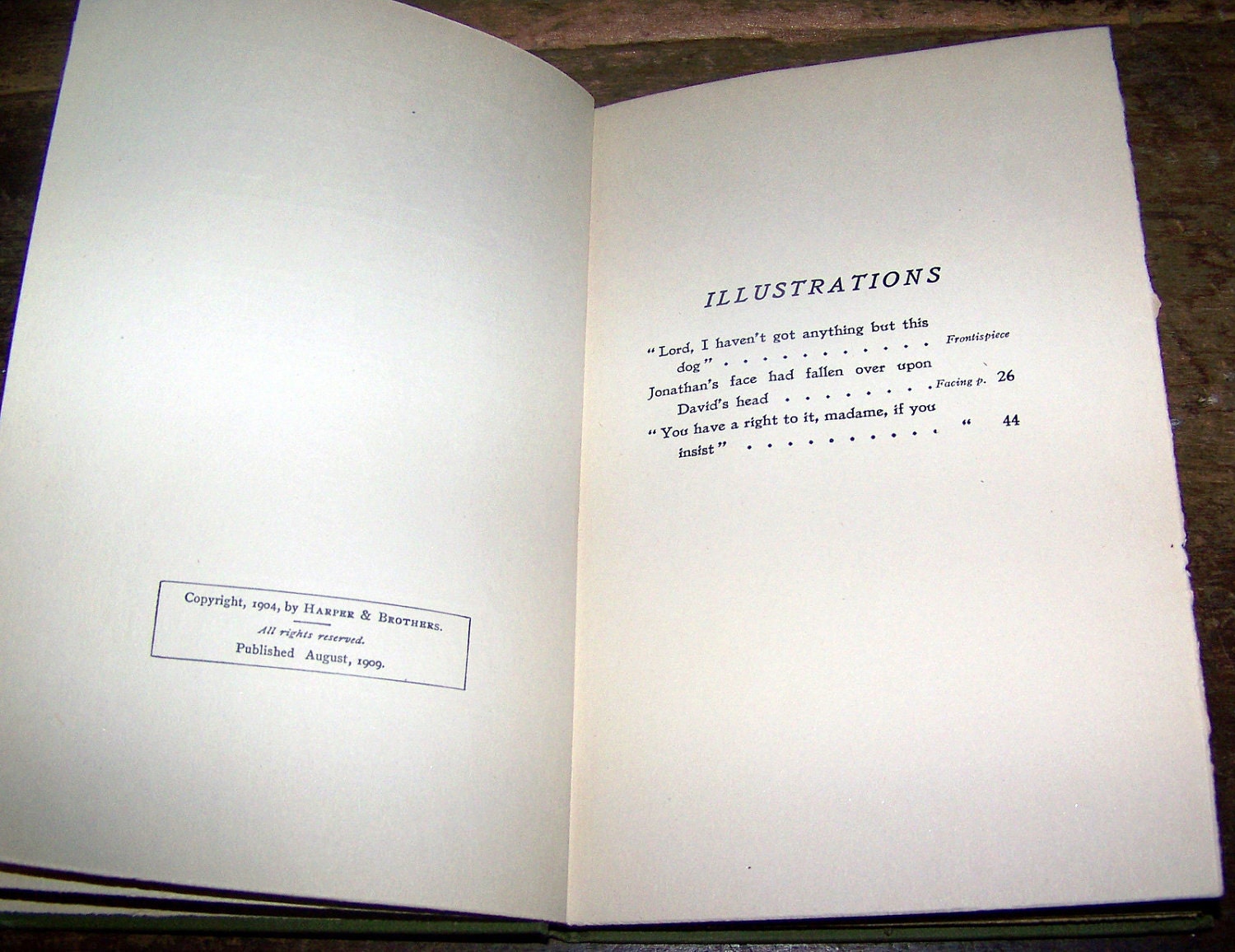 Jonathan And David 1909 Book