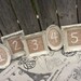 5 vintage style TABLE NUMBERS - small ornate picture frames - custom color - wedding reception signs