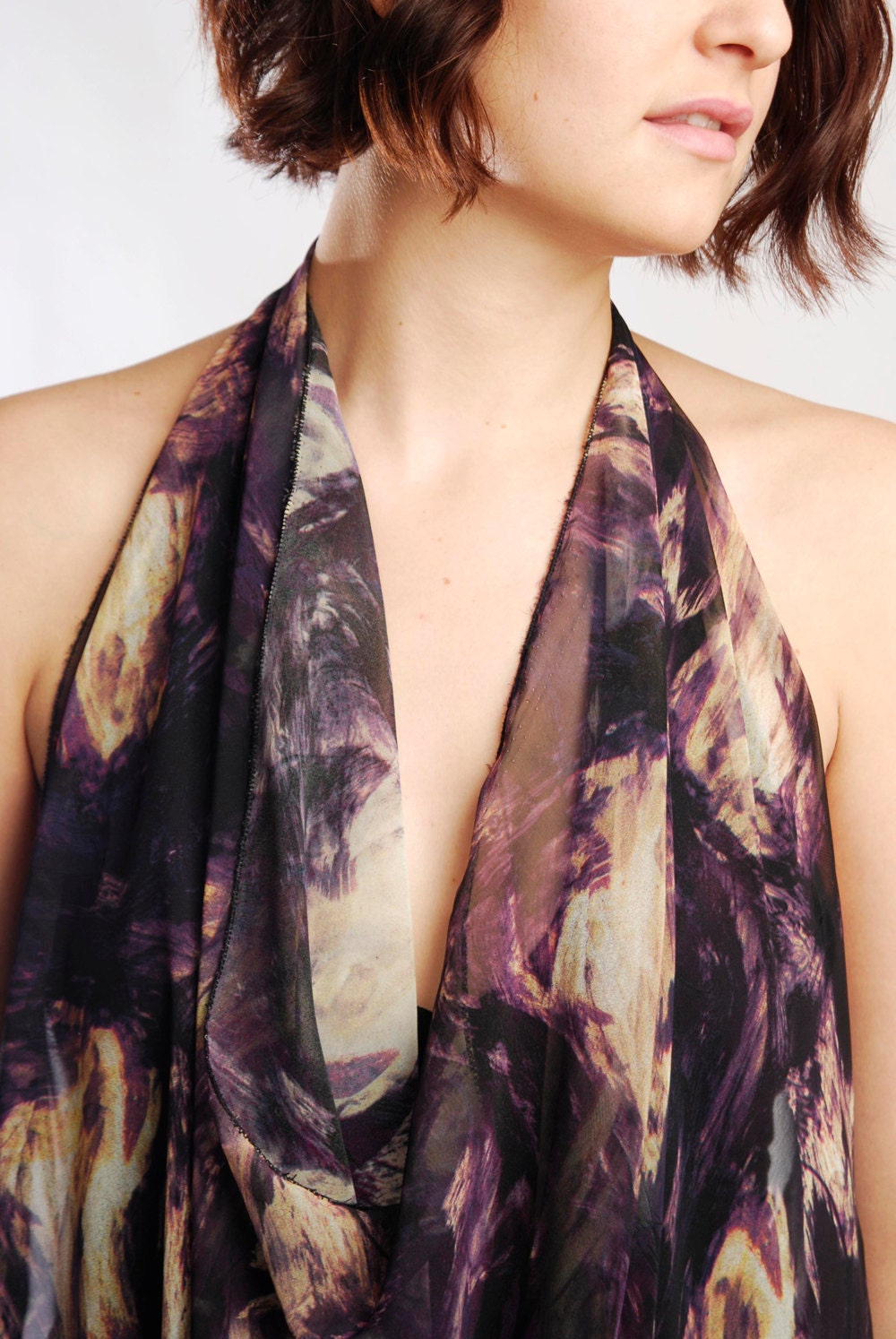 Chiffon, Halterneck day and night Dress