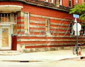 Murray Hill 9X14 Photo Fine Art Photograph Print Bicycle Brick Building Historic District Little Italy Door Cleveland Ohio - BlueFrogPhoto