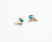 turquoise spike studs