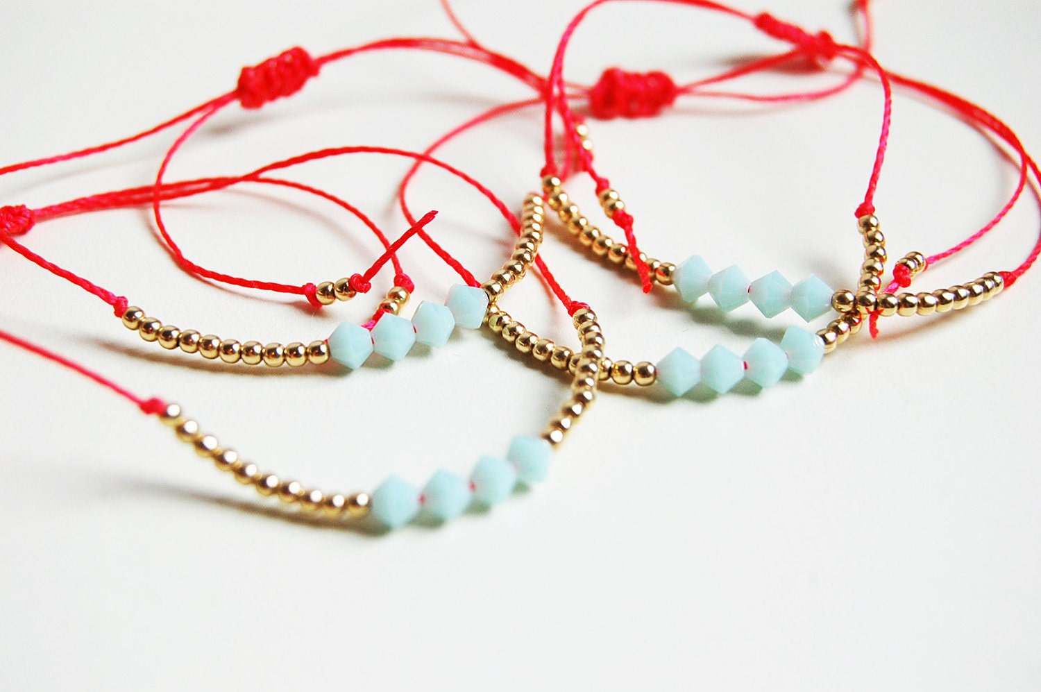 friendship bracelet - coral