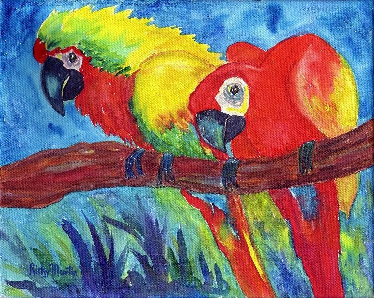 Parrots In Rainforest