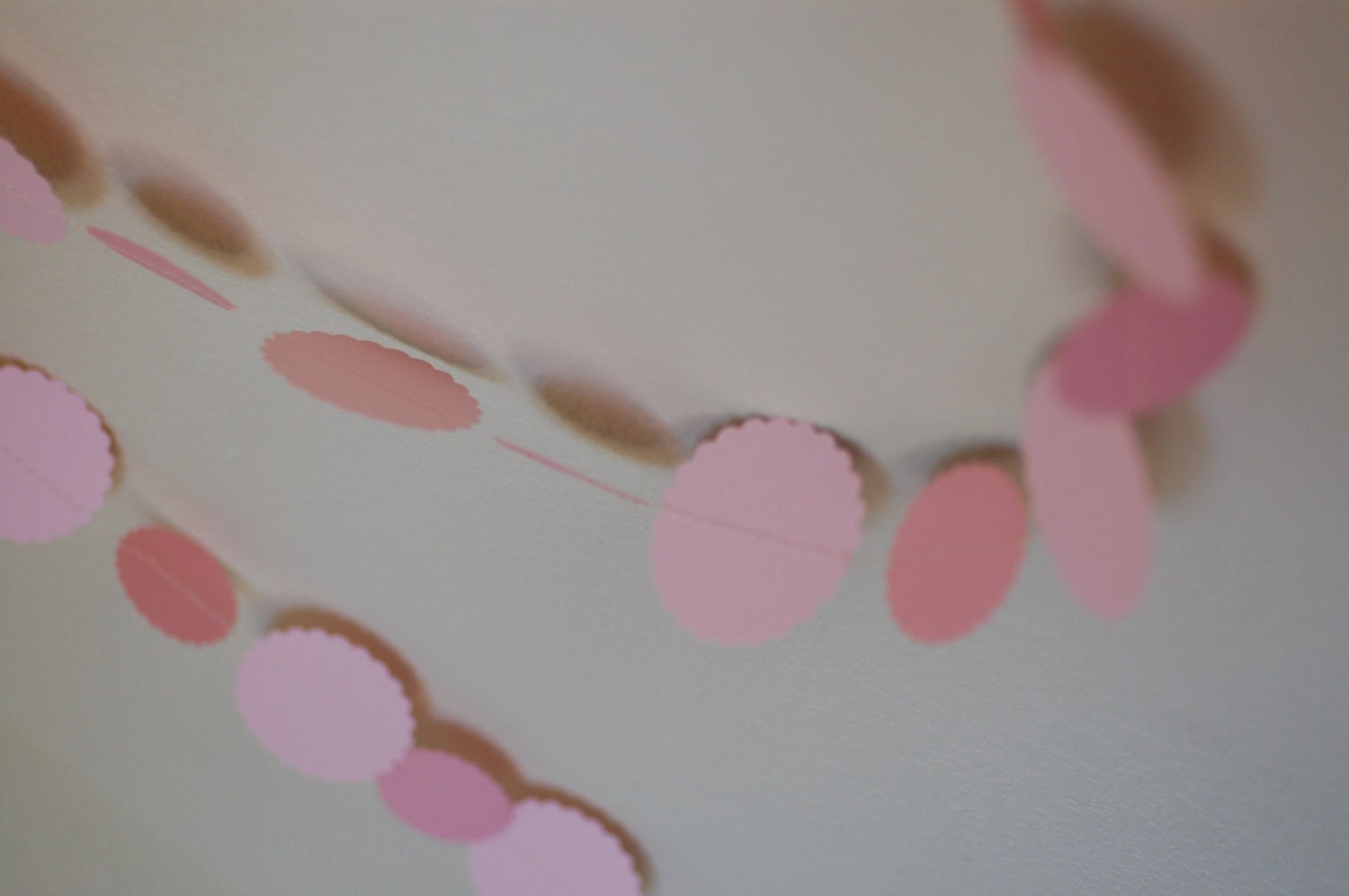 Pink Paper Garland, Baby Shower Decoration, Girl baby shower, party decoration, wedding decoration, nursery decoration, 10 feet, light pink