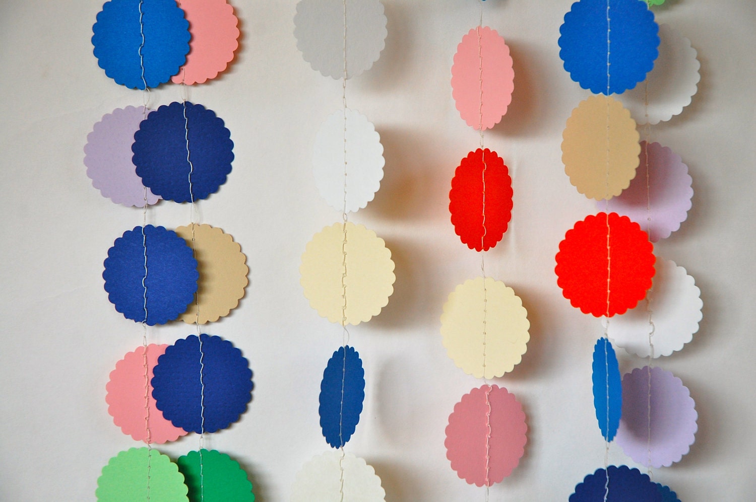 Multicolor Paper Garland, Modern Christmas Tree Garland, Holiday Decor, Dorm Decor, Apartment Decor 8 feet