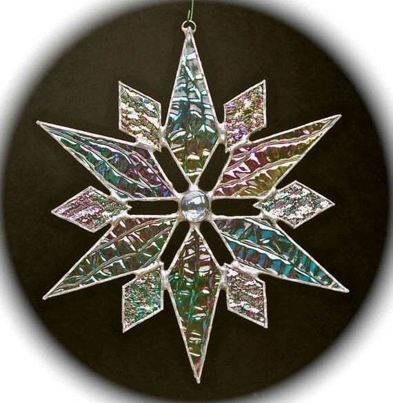 Stained Glass Snowflake Suncatcher Design 8 By Bitsandglassart 6689