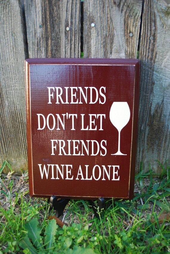 Wine Alone - Brown and Beige