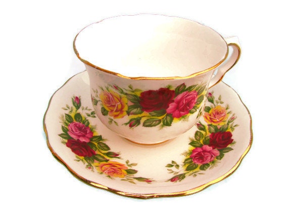 floral Teacup rose tea cup English cup Vintage of cup  English  vintage  tea Vintage
