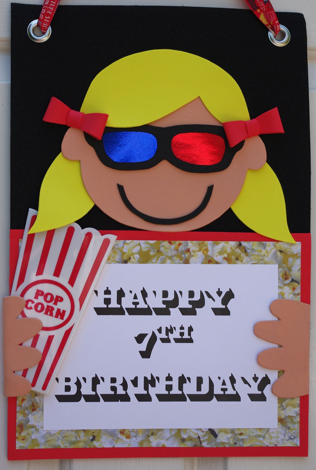 Movie Party Door Sign - Birthday Party, Party Decoration, Personalized Sign Il_170x135