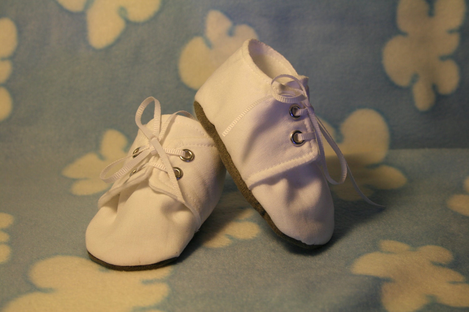 White Baby Boy Shoes, Kona Cotton, Sizes Newborn to 18 months, Christening, Baptism, Dedication, Easter, Special Occasion