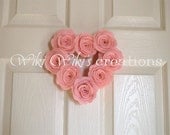 Small Heart Rose Wreath - Pick your color