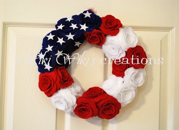 Patriotic Rose Wreath