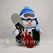 Snowboarder Snowman 2- pick your color of goggles