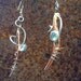 OOAK Silver Earrings, Copper, Labradorite...Artisan Jewelry..."Dream Blades of Mari The Murmillion"...