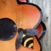 Large Orange Flower with Bumble Bee Door Hanger Wreath
