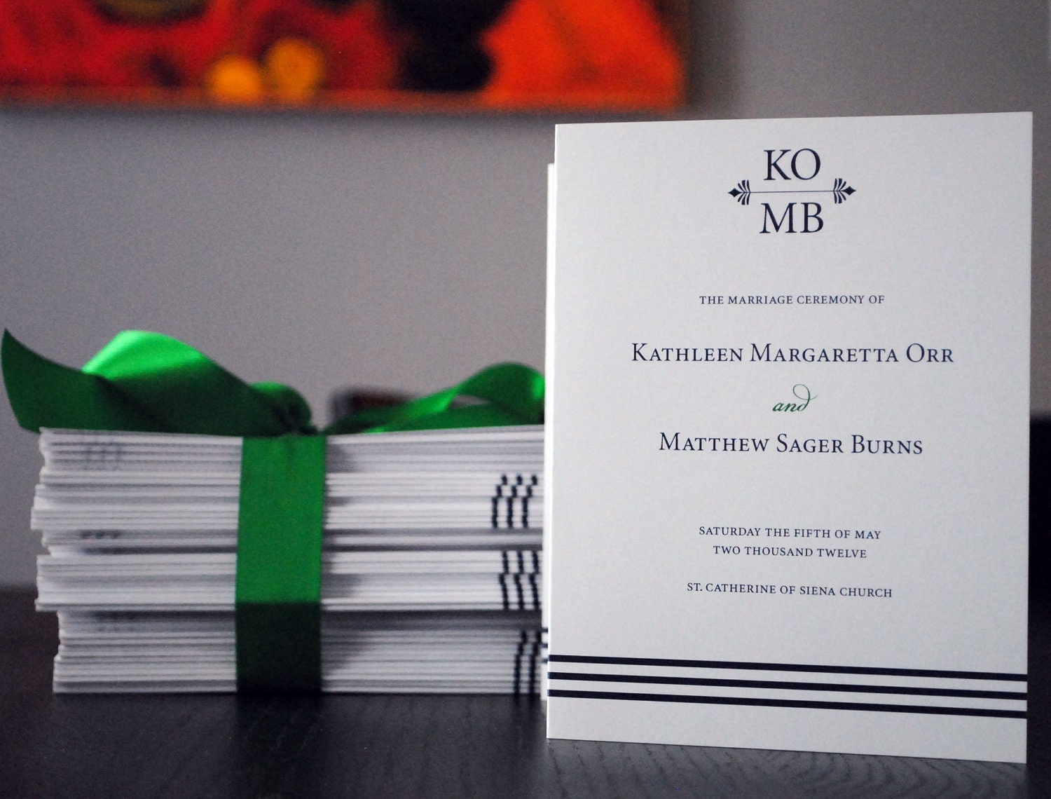 Custom Multi-Fold Wedding Programs - Set of 100