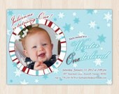 Winter ONEderland Birthday Invitation - DIY PRINTABLE or PRINTED - by Tickled Peach Studio Il_170x135