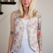 FREE SHIPPING- SML 1990's pastel floral fitted vest