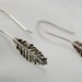 Metal Feather Earrings Brass and Silver Boho Chic