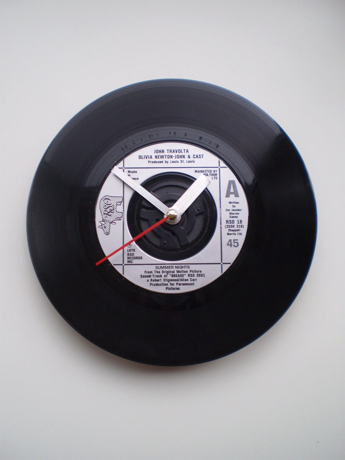 Record Clock - Grease (Summer Nights) - AquillaDesign