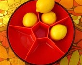 Fabulous Retro EMSA West German Seventies Snack Dish Bright Orange and Brown