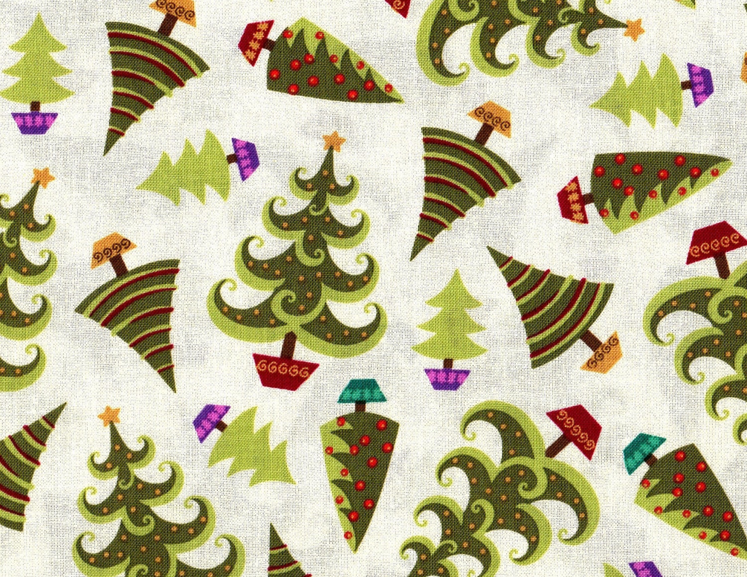 Christmas Fabric, Tree Fabric, Holiday Fabric, Holiday Cheer, 1 yard fabric