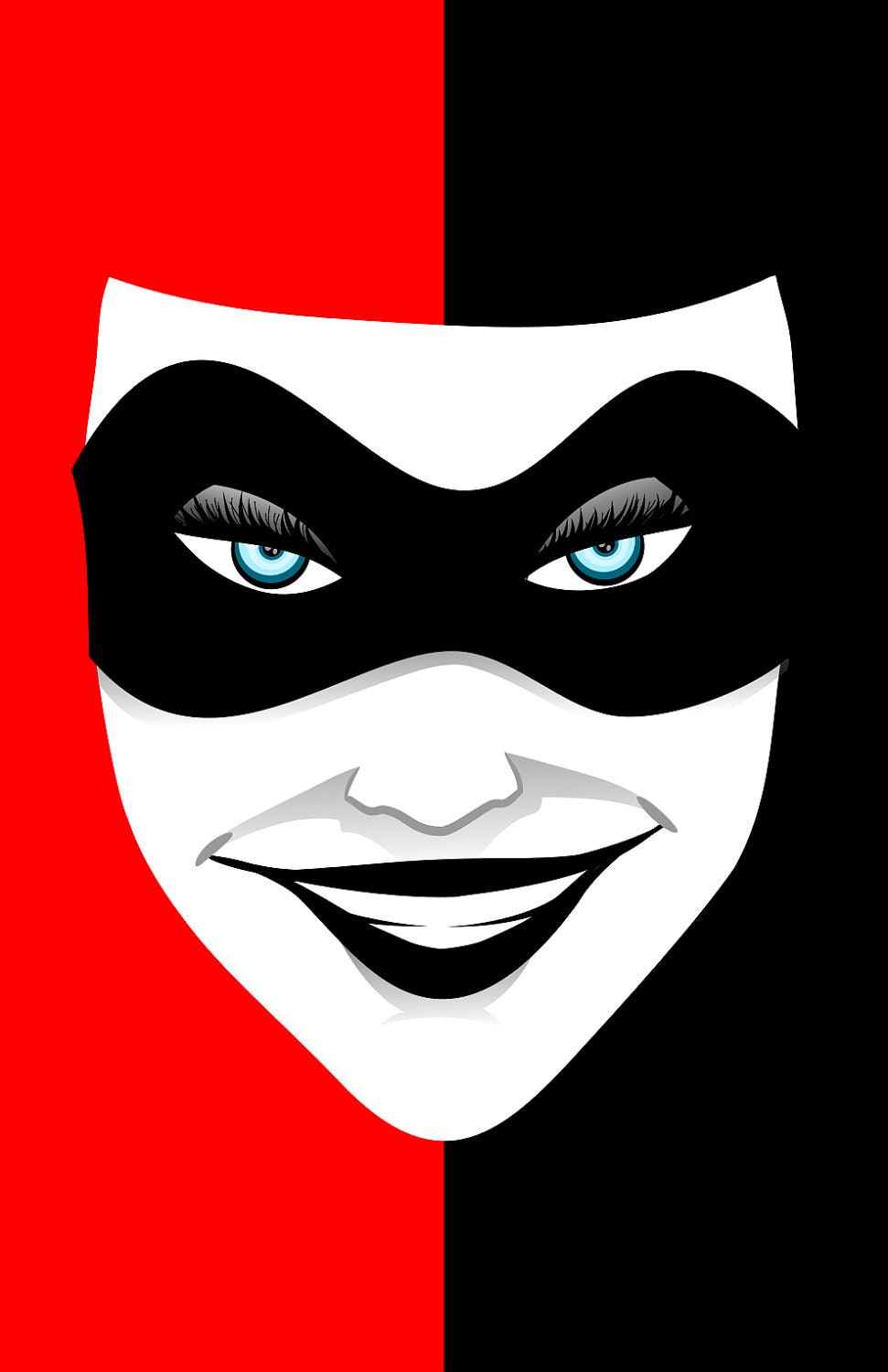 Red and Black - Harley Quinn Print
