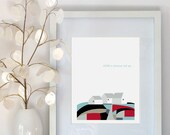Valentine Gift - Couple's Art Print 8 x 10 - HOME is Wherever WE Are - Just Married Gift - Anniversary Gift