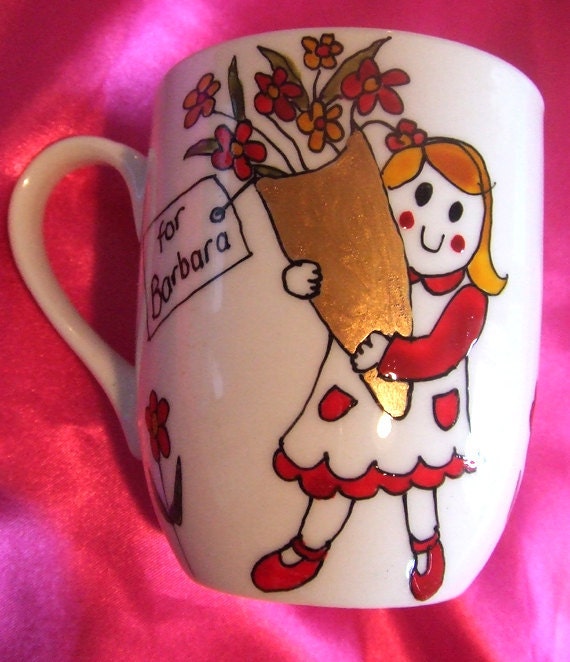 Mothers day Personalised gift - Personalised Handpainted Mug