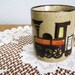 vintage stoneware train mug