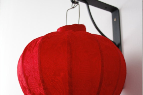 Shanghai, 1920.... -vintage hanging chinese lantern-red fabric
