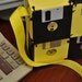 Geeky Floppy Disk Bag - Bumble Bee, Lunch Box, Purse, Card Bag, Yellow, Black, for Nerdy Nerds