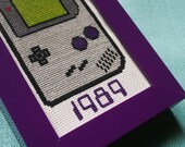 1989 Gameboy - Framed Cross-Stitch